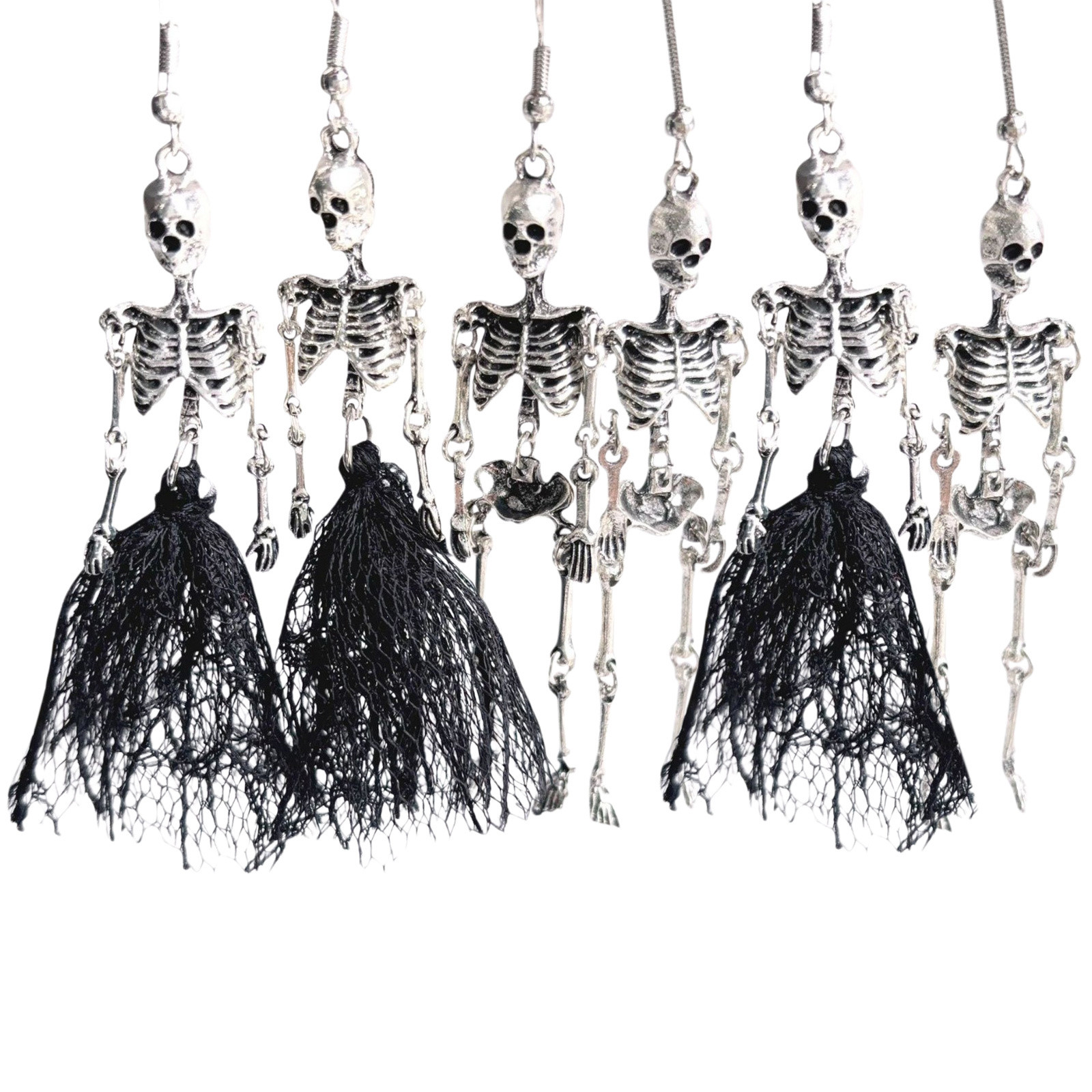 Vintage Toys Collection - 1 Pair Halloween Vintage Skeleton Skull