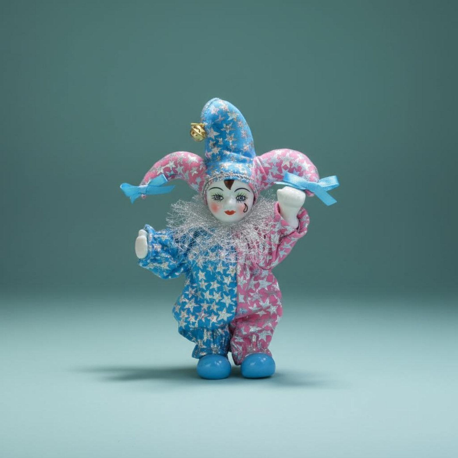 Vintage Collector - Teardrop Celestial Doll Handmade Crying Clown