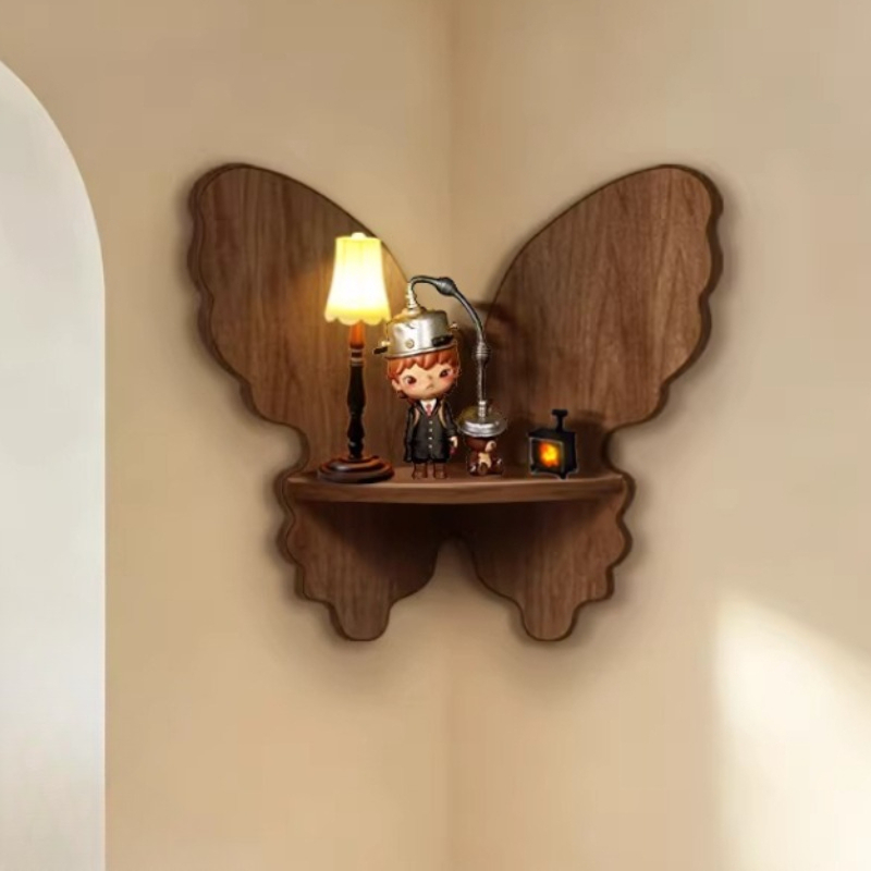 Vintage Toys Collection - Mid-Century Modern Corner Wall Shelf Butterfly