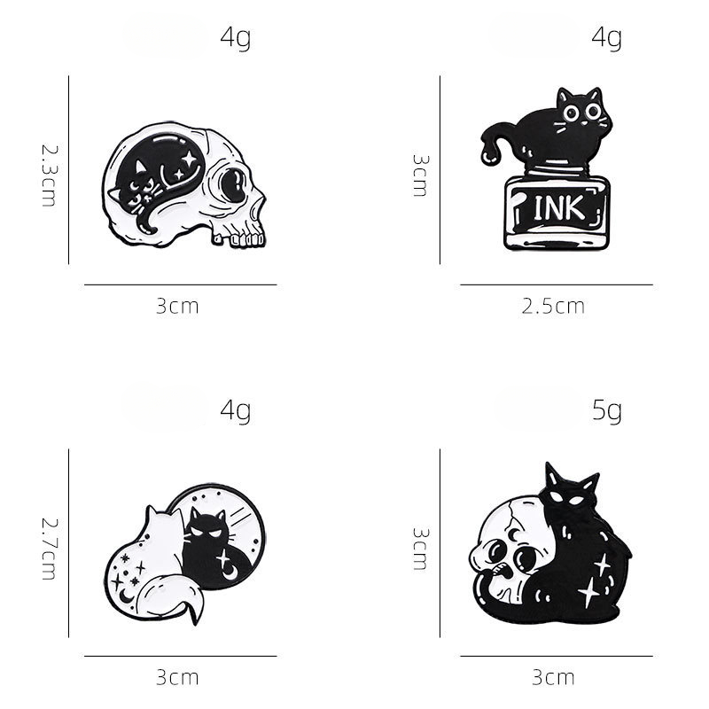 Cute Black Cat Collection Plan - Vintage Collectible Pins のレビューと価格