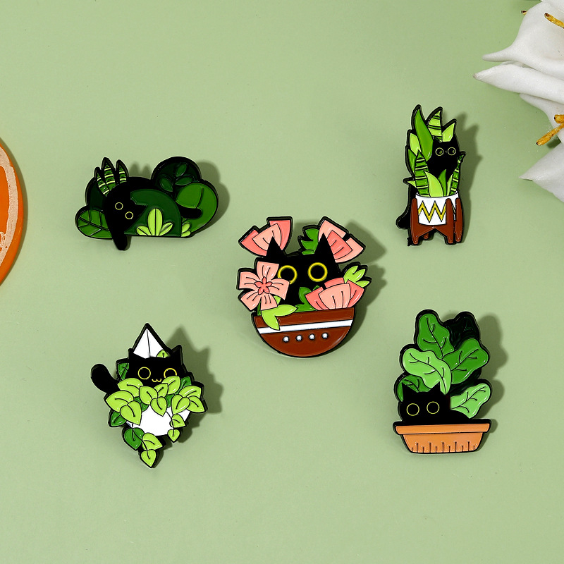 Cute Black Cat Collection Plan - Vintage Collectible Pins のレビューと価格