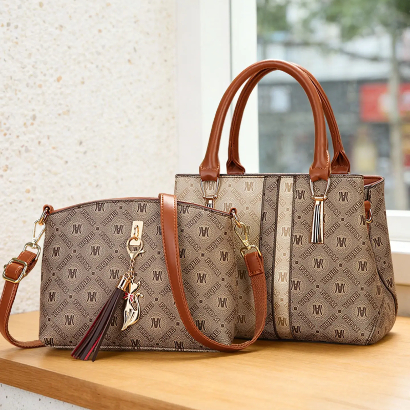 Women's Handbag Set with Shoul - Vintage Zipper のレビューと価格