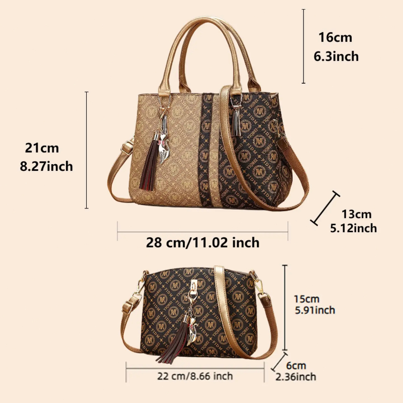 Women's Handbag Set with Shoul - Vintage Zipper のレビューと価格