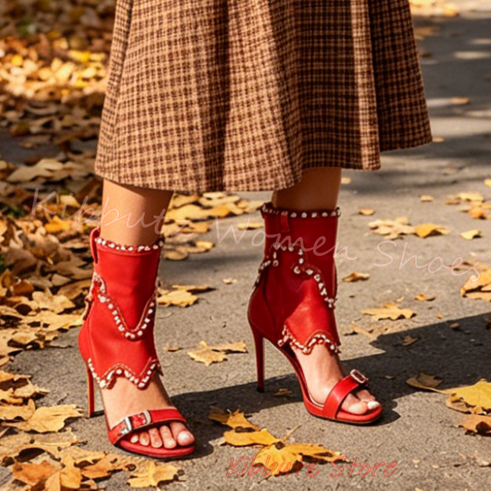Boho Denim Sandal Women Pearl  - Vintage Zipper のレビューと価格