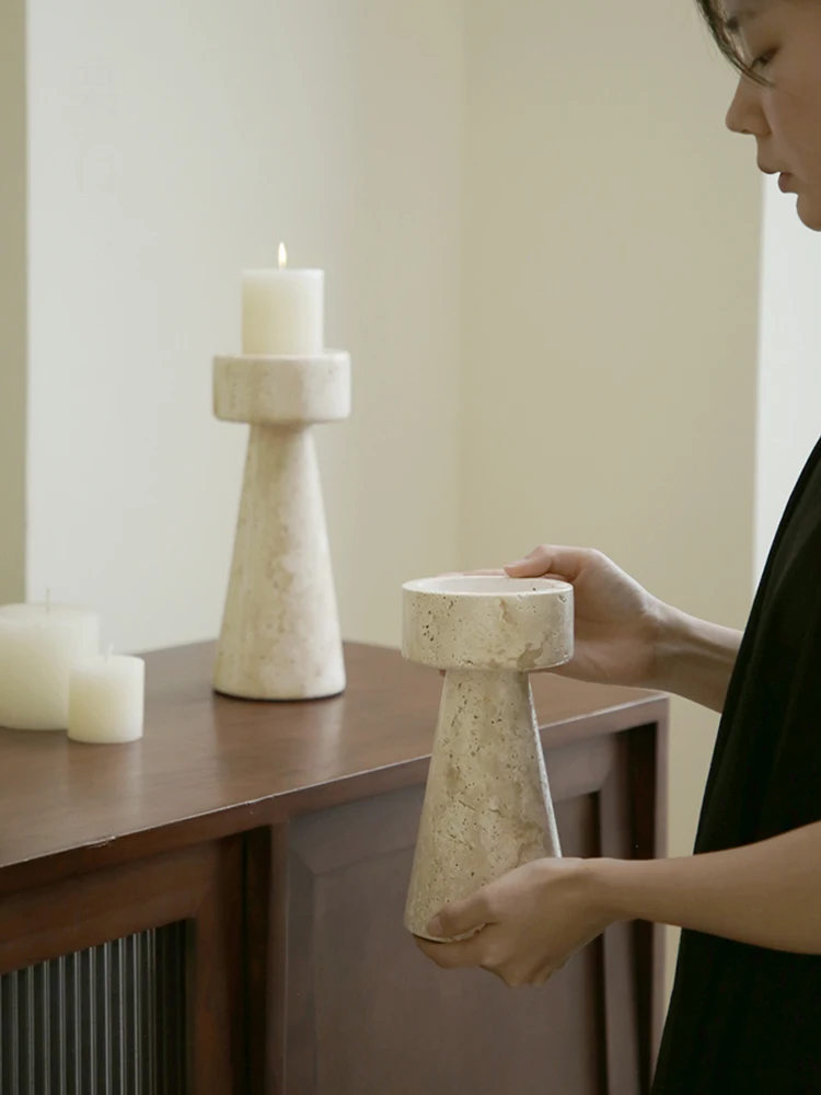Minimalist Marble Candle Holde - Vintage Collectible Marbles のレビューと価格