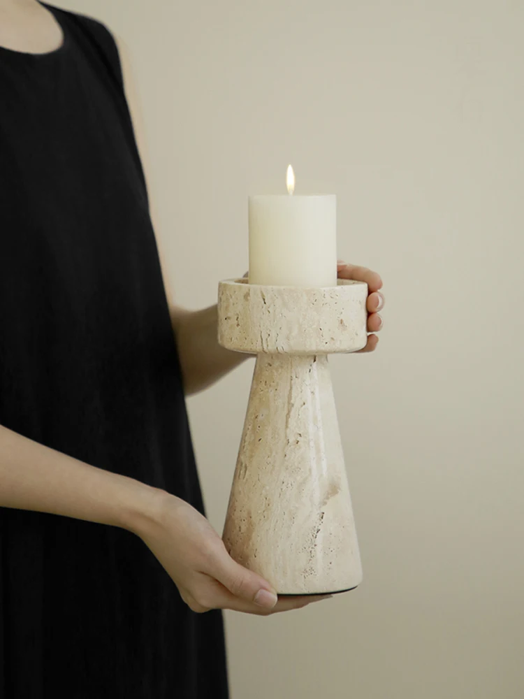Minimalist Marble Candle Holde - Vintage Collectible Marbles のレビューと価格