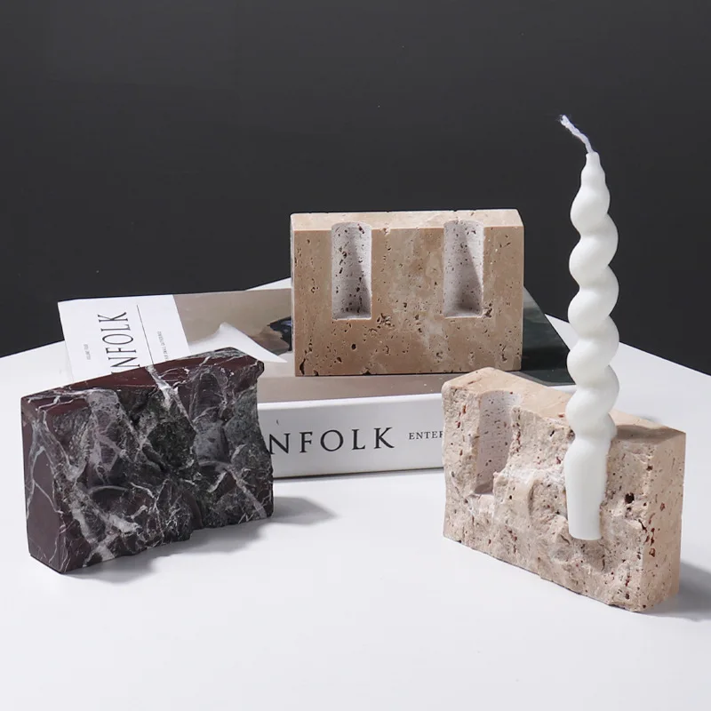 Natural Marble Stone Candle Ho - Vintage Collectible Marbles のレビューと価格
