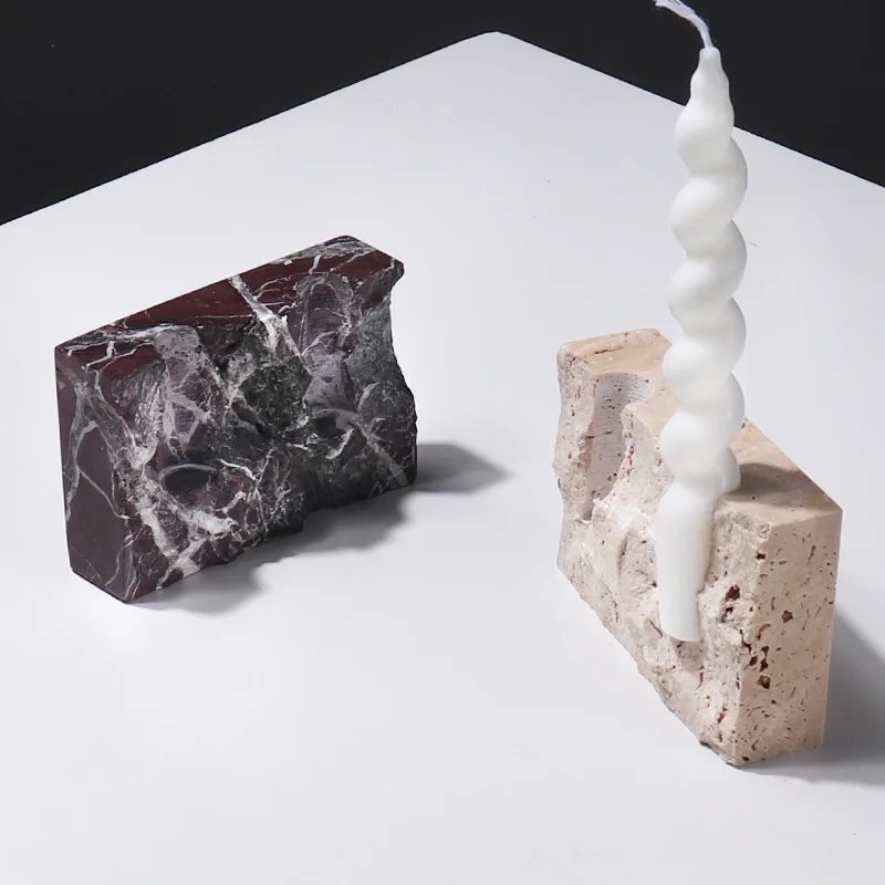 Natural Marble Stone Candle Ho - Vintage Collectible Marbles のレビューと価格