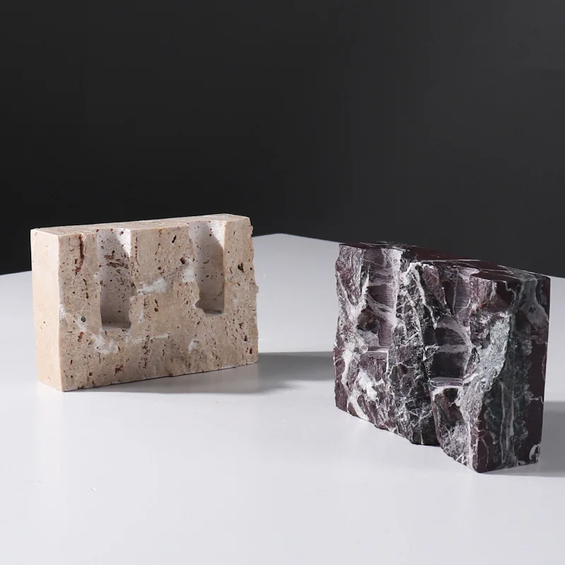 Natural Marble Stone Candle Ho - Vintage Collectible Marbles のレビューと価格