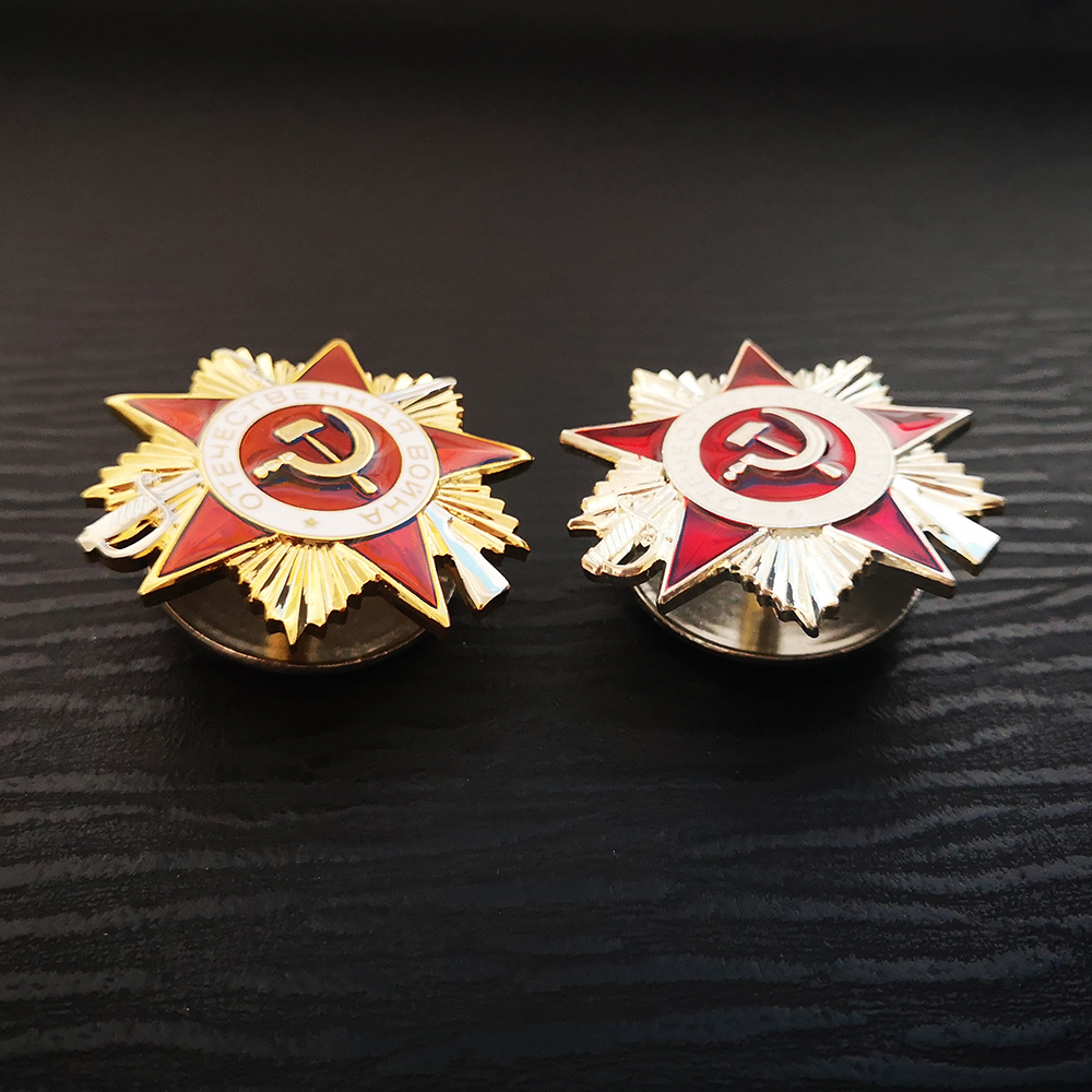 Two Color Russia USSR Badge La - Vintage Collectible Pins のレビューと価格