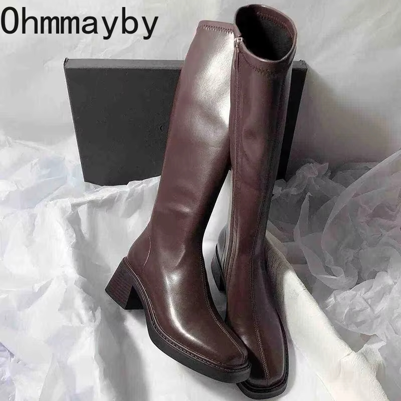 Vintage Thick Heel Women Knee  - Vintage Zipper のレビューと価格