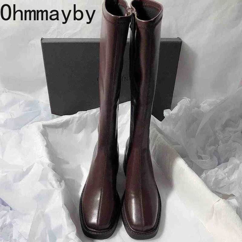 Vintage Thick Heel Women Knee  - Vintage Zipper のレビューと価格