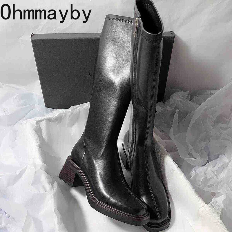 Vintage Thick Heel Women Knee  - Vintage Zipper のレビューと価格