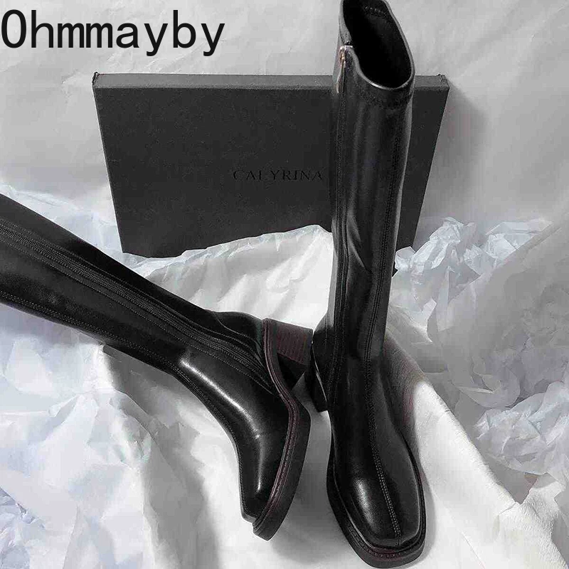 Vintage Thick Heel Women Knee  - Vintage Zipper のレビューと価格