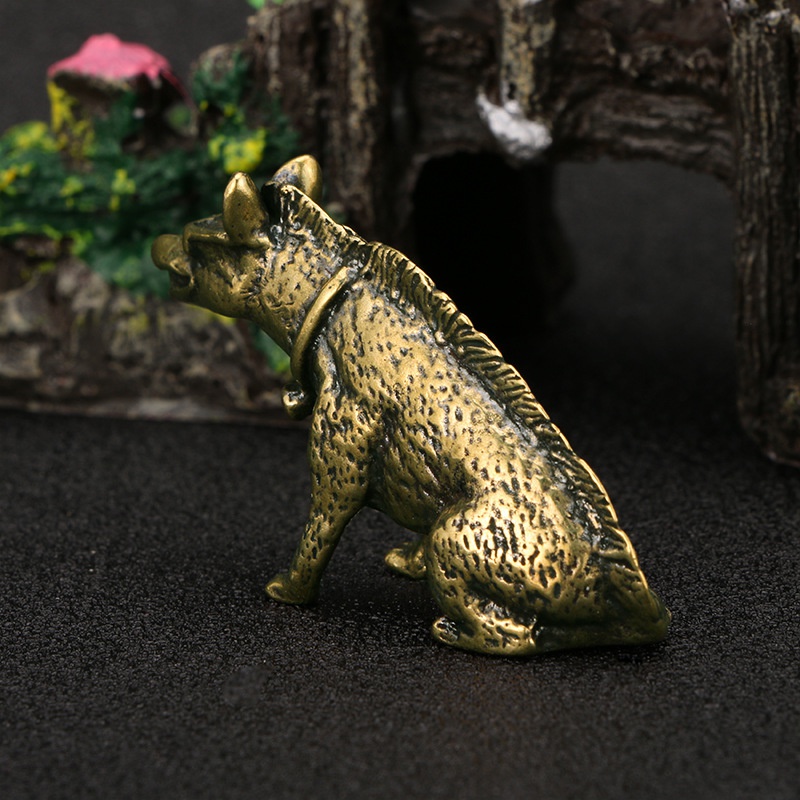 Brass Hyaenidae with Eyes Stat - Vintage Collectible Accessories のレビューと価格