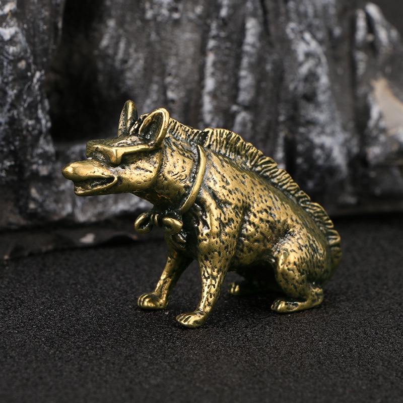 Brass Hyaenidae with Eyes Stat - Vintage Collectible Accessories のレビューと価格