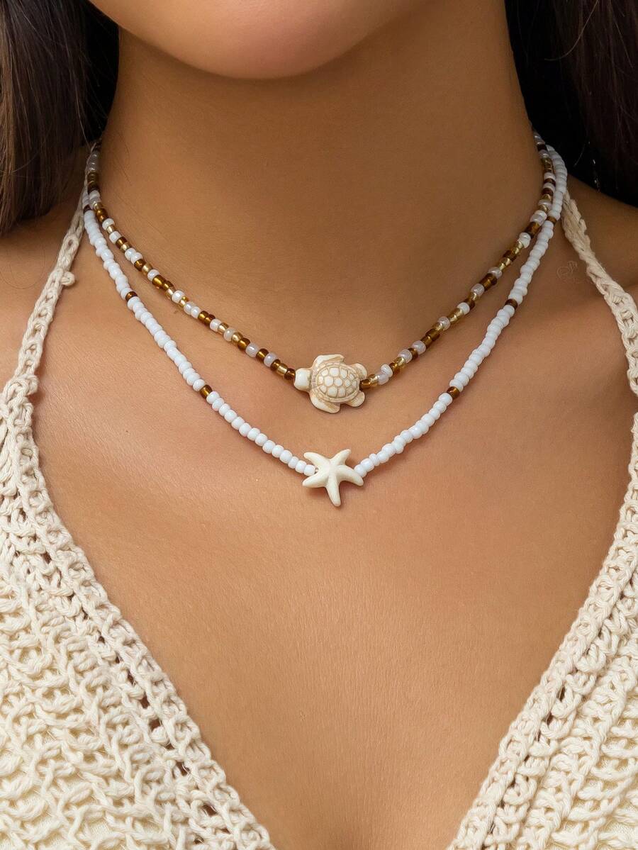 2pcs Vintage Bohemian Style St - Vintage Necklace のレビューと価格