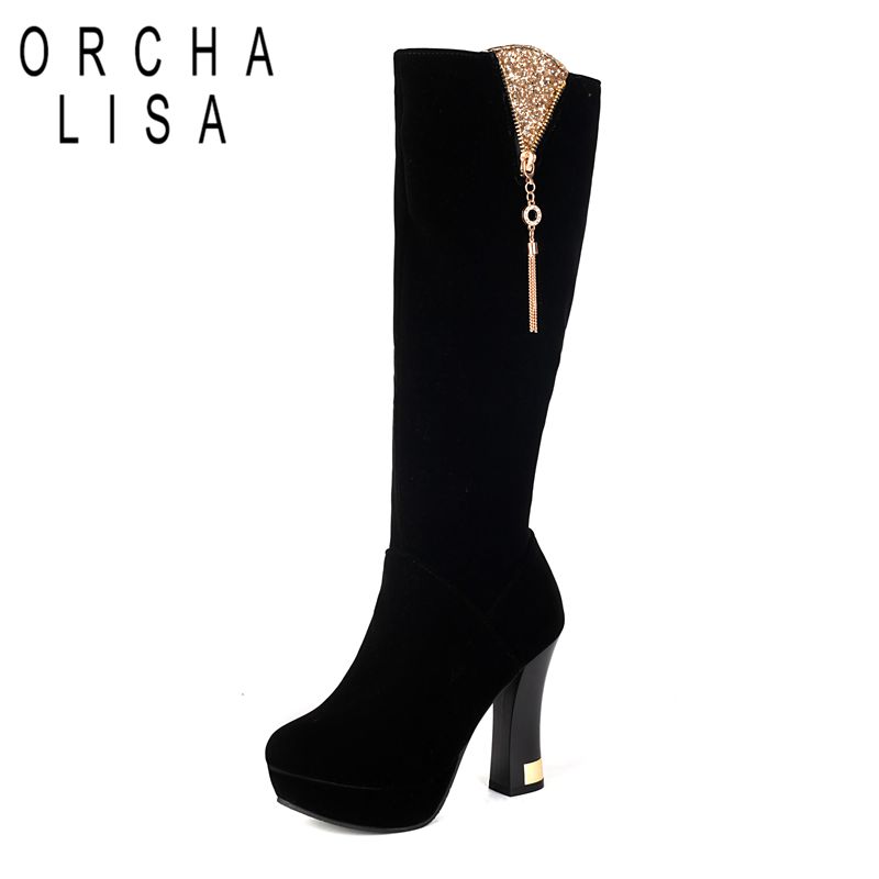 ORCHA LISA Luxury Women Knee H - Vintage Zipper のレビューと価格