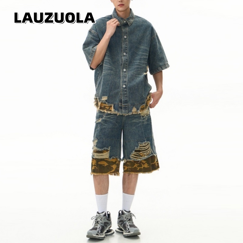 Men's Distressed Ripped Denim  - Vintage Zipper のレビューと価格