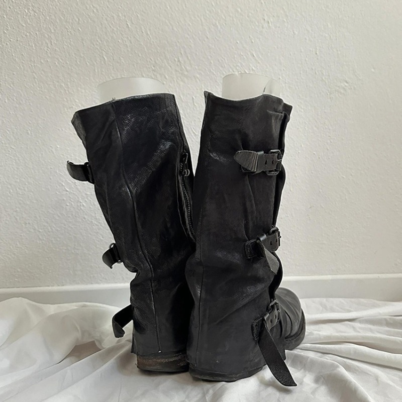Black Belt Buckle Pleated Mid- - Vintage Zipper のレビューと価格