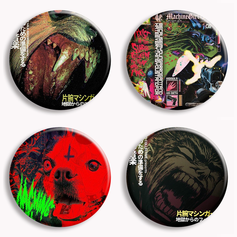Machine Girl Wlfgrl Button Pin - Vintage Collectible Pins のレビューと価格