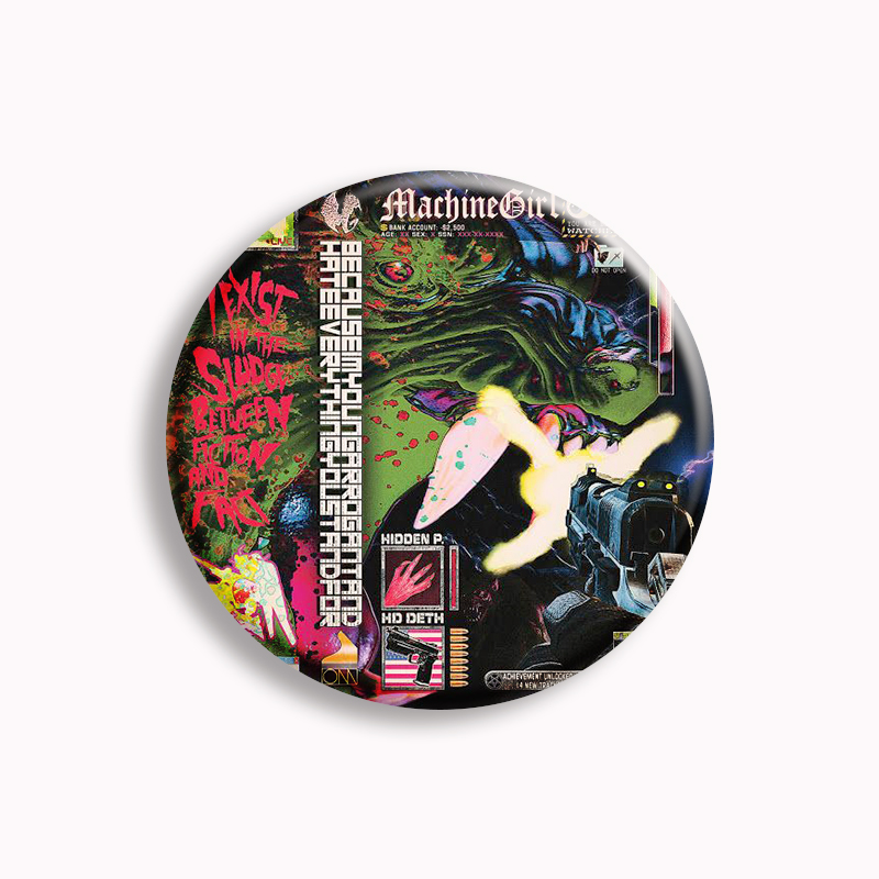 Machine Girl Wlfgrl Button Pin - Vintage Collectible Pins のレビューと価格