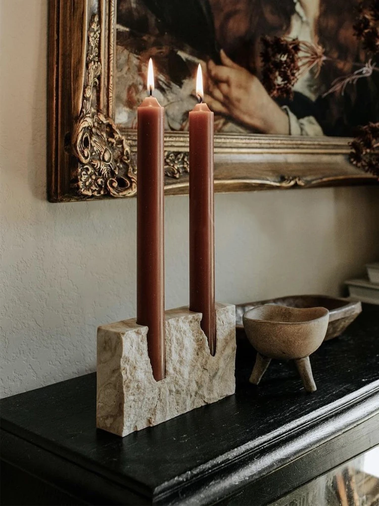 2 Holes Marble Candlestick Hol - Vintage Collectible Marbles のレビューと価格