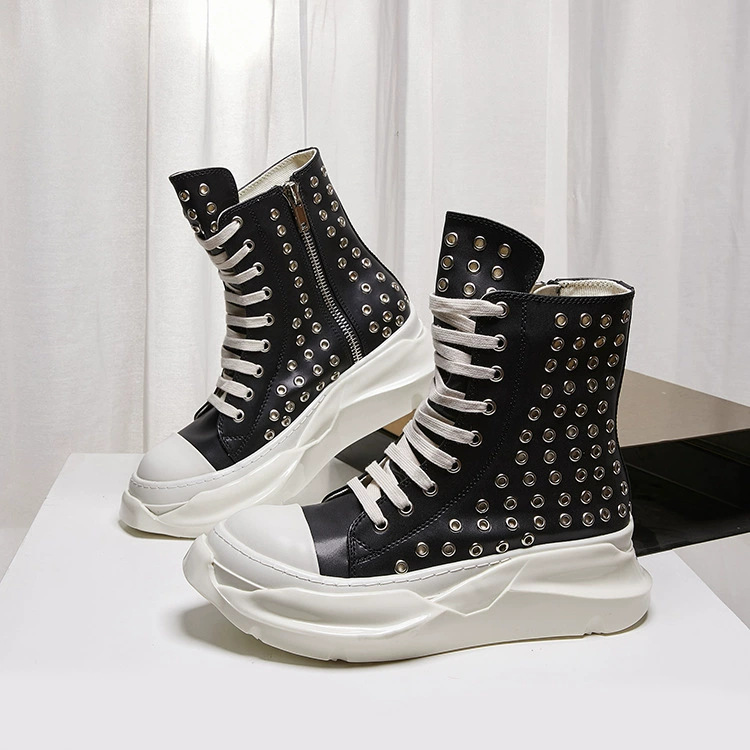Vintage Men Shoes High-TOP Pla - Vintage Zipper のレビューと価格