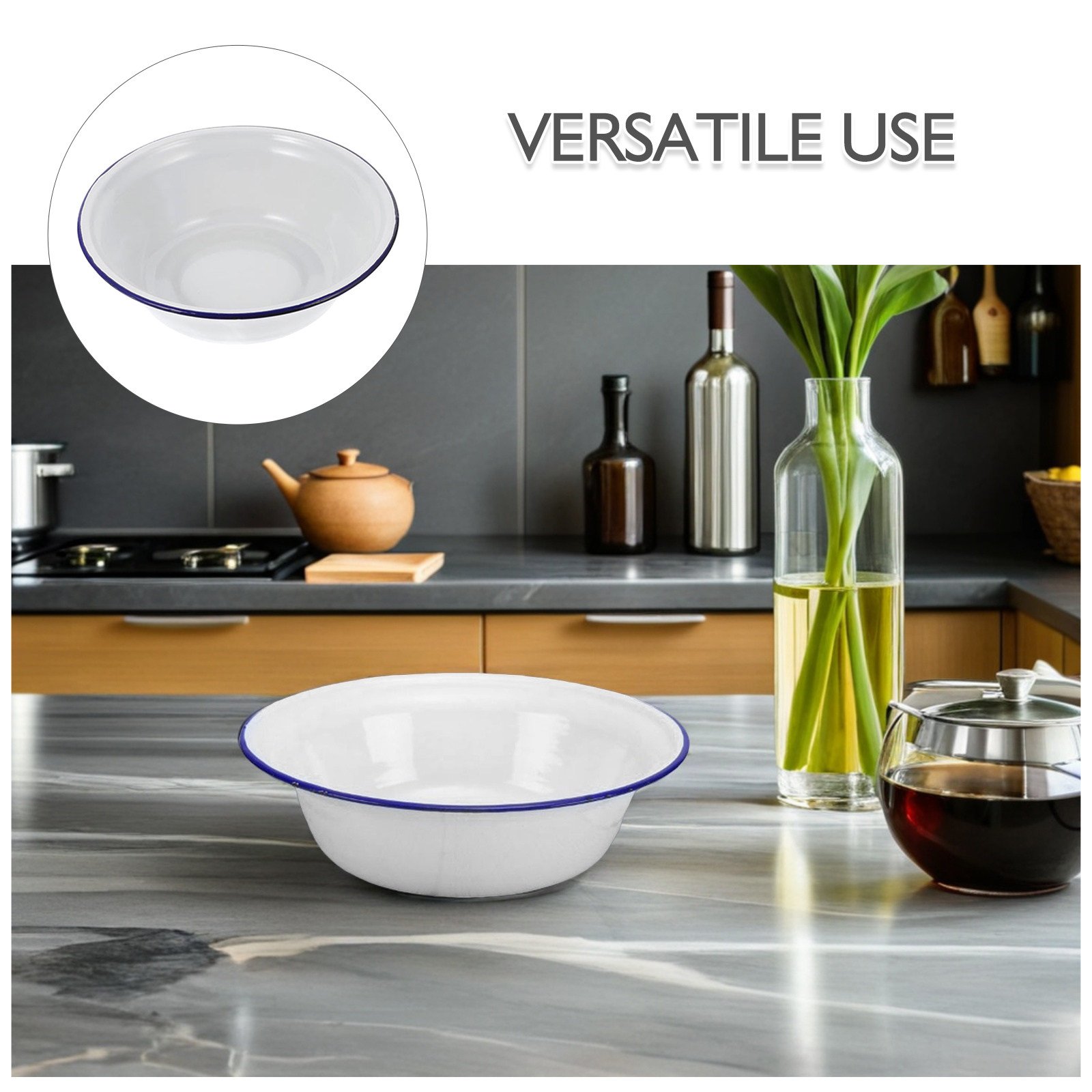 Round Enamel Pie Plate Deep Vi - Vintage Collectible Dishes のレビューと価格