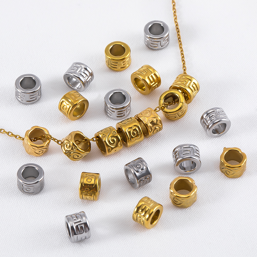 5pcs 4x6mm Stainless Steel Lar - Vintage Necklace のレビューと価格