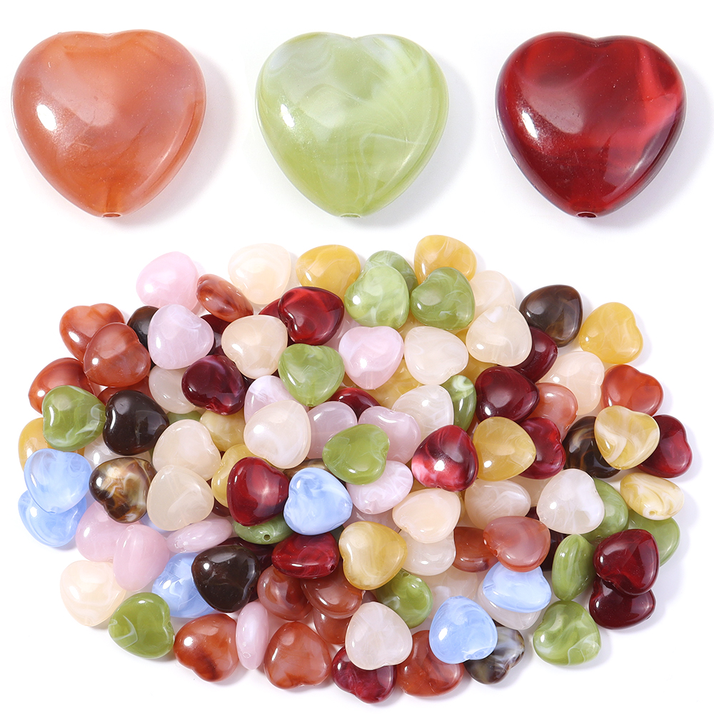 30pcs/lot Heart Shape Acrylic  - Vintage Collectible Marbles のレビューと価格