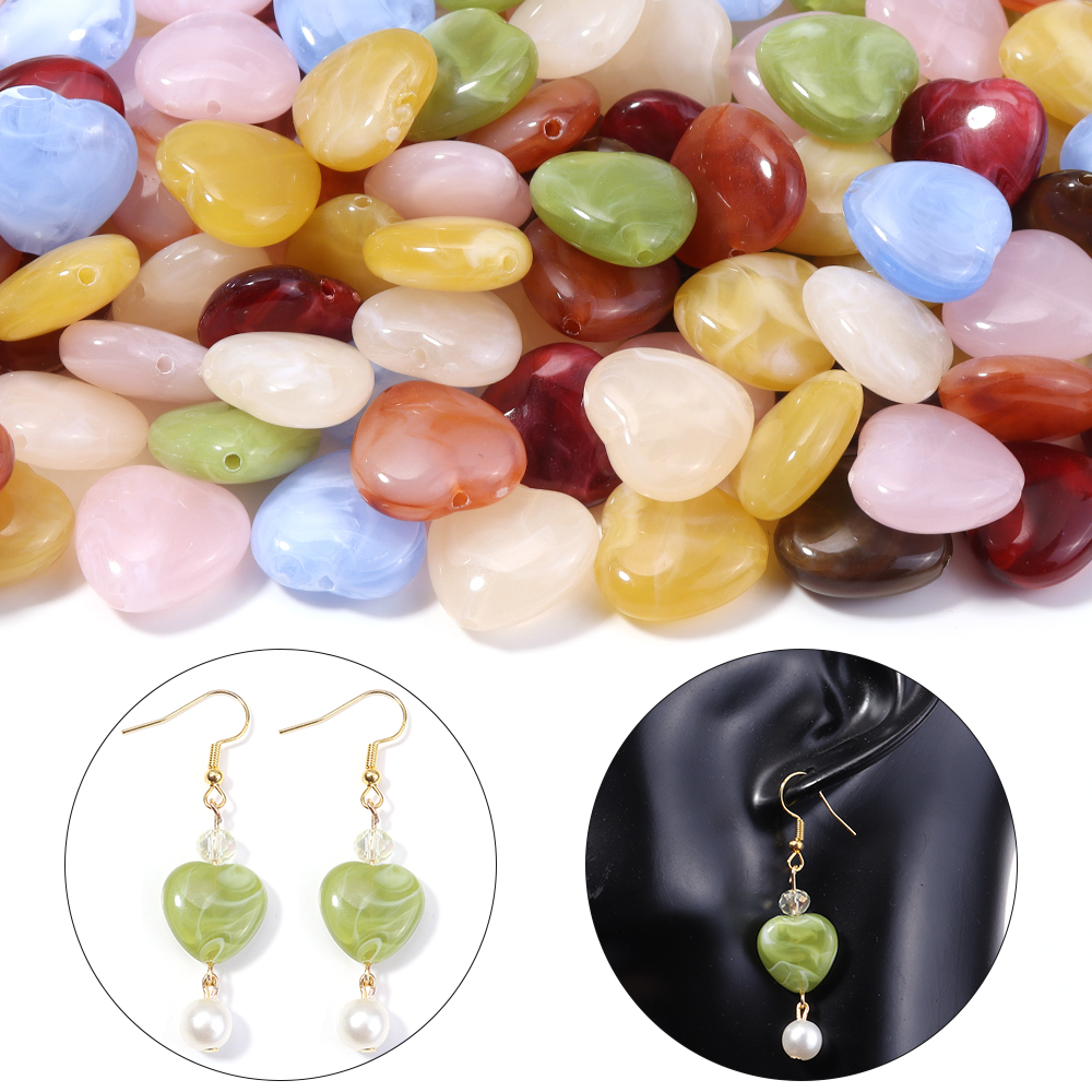 30pcs/lot Heart Shape Acrylic  - Vintage Collectible Marbles のレビューと価格