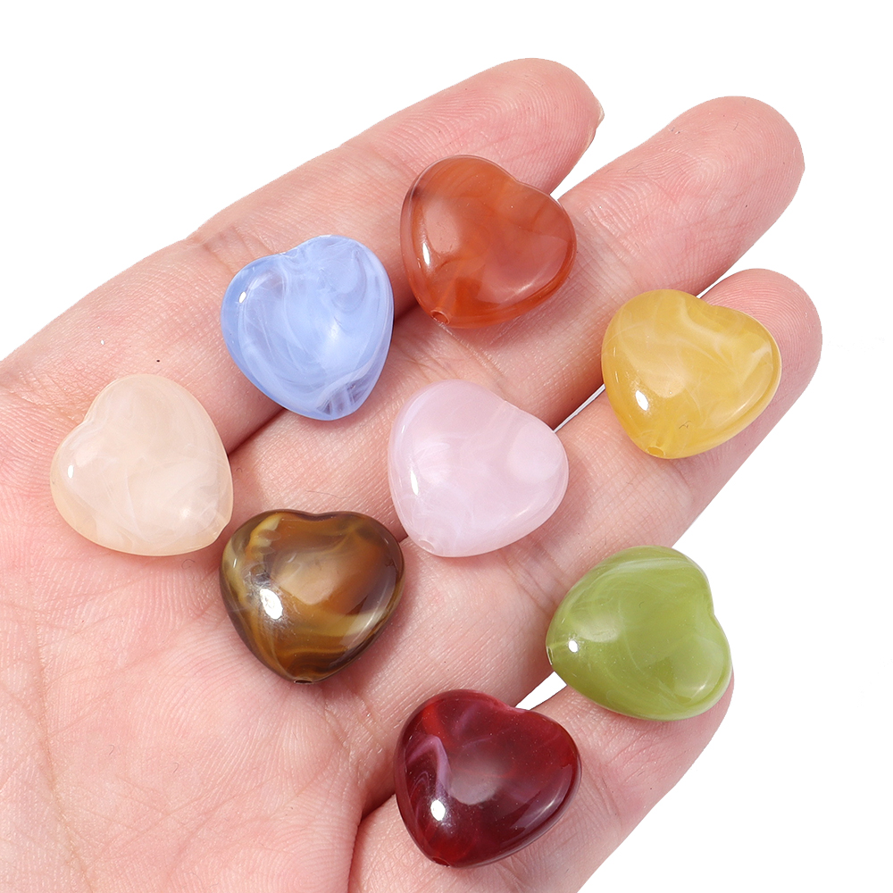 30pcs/lot Heart Shape Acrylic  - Vintage Collectible Marbles のレビューと価格