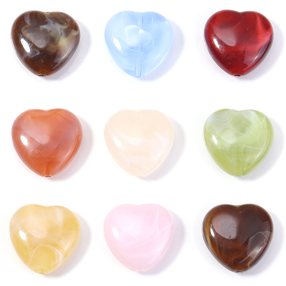 30pcs/lot Heart Shape Acrylic  - Vintage Collectible Marbles のレビューと価格