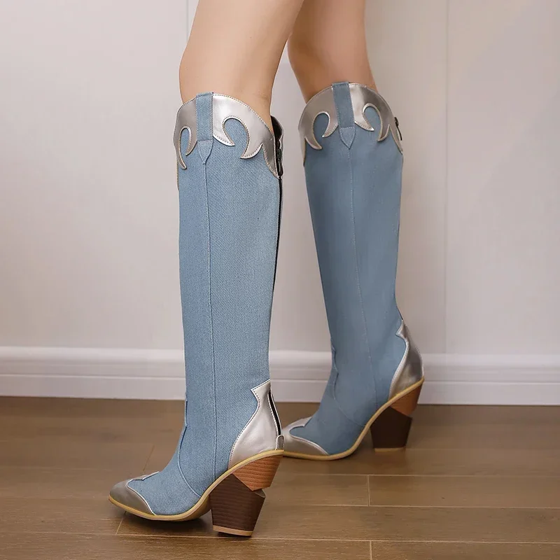Big Size Western Women Knee Hi - Vintage Zipper のレビューと価格