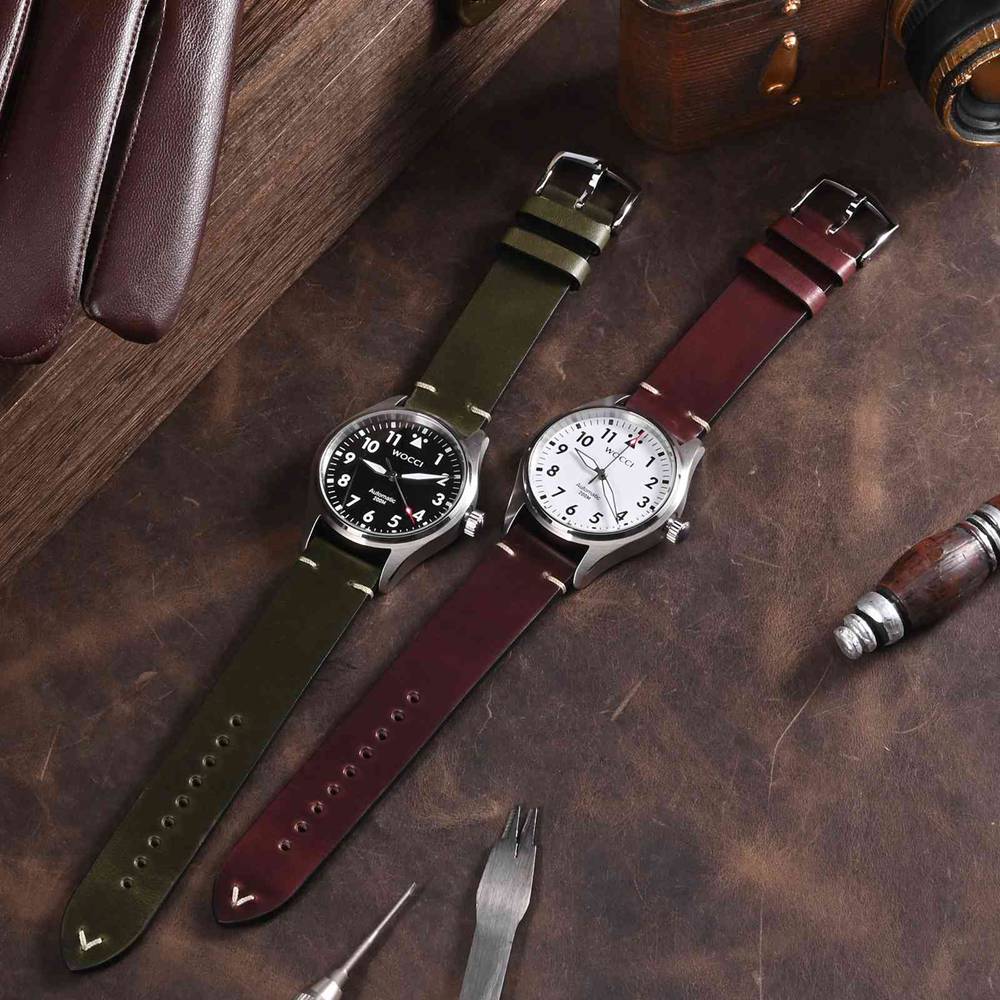 WOCCI Oil Wax Leather Watch St - Vintage Collectible Pins のレビューと価格